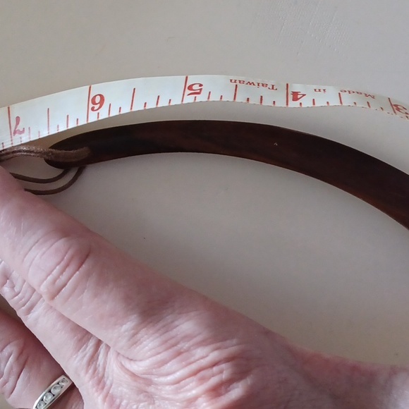 Unique Handmade Necklace of Abalone Shell & Teak Wood & Earrings Set - Picture 8 of 12